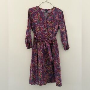 Talbots Multicolor Floral Shirtdress